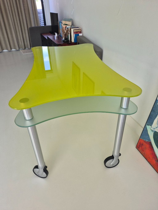 Bureau/table en verre par Gallotti & Radice