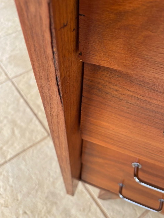 Image 1 of Vintage ladekast van notenhout uit het midden van de eeuw, jaren 50