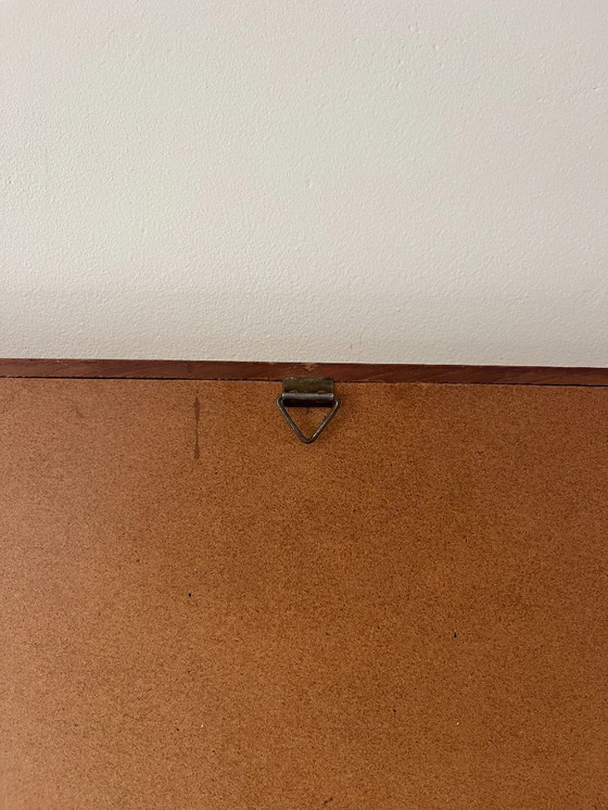 Image 1 of Vintage Danish teak mirror with mitered edges