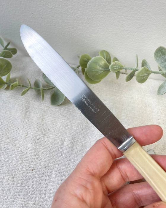 6 couteaux vintage en Bakélite ivoire France – Accessoires de table (photo 6 of 14)