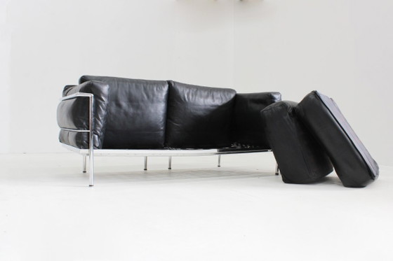 Image 1 of Set of LC2 sofas Grand Confort Le Corbusier for Alivar 1980s