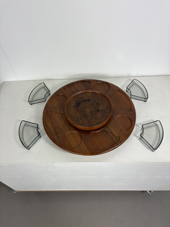 Image 1 of Digsmed Vintage Teak Lazy Susan Draaitableau Denmark