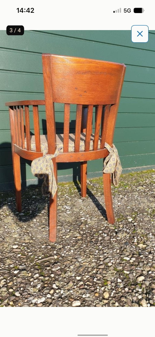 4 Bannink jugendstil eetkamer armstoelen 