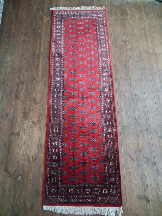 Tapis Galerie Boukhara Noué Main 262×80cm, Coton, Laine, Multicolore (photo 2 sur 14)