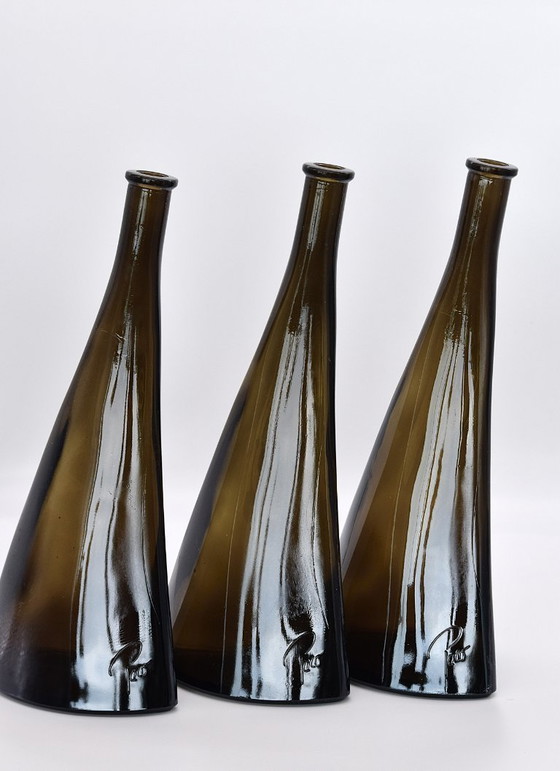 Image 1 of Vase sculptural en verre « Paco » rare de O. Frey & Co – Design moderne du milieu du siècle