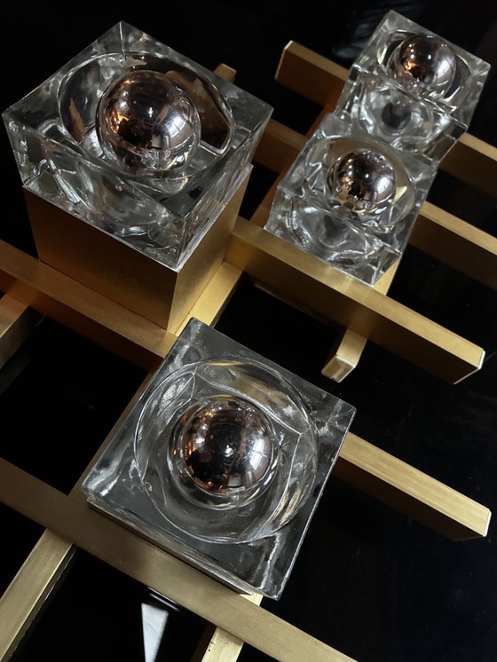 Image 1 of Große Wandleuchte • Gaetano Sciolari • Murano • Weltraumzeitalter • 1970