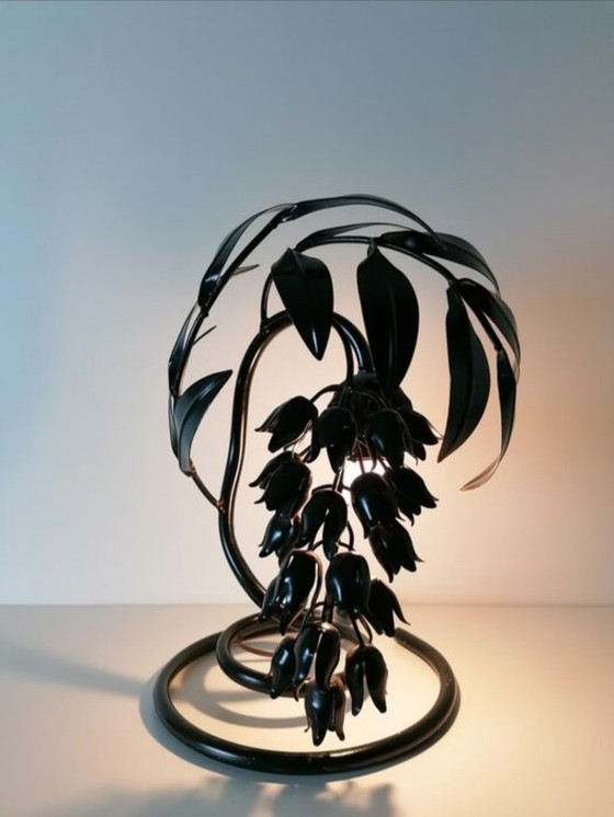 Image 1 of Hans Kogl Wisteria table lamp. blue wisteria