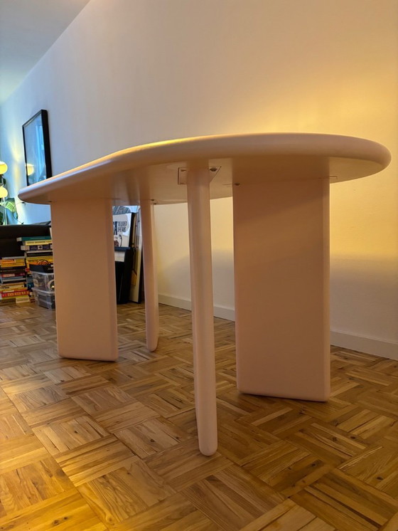 Image 1 of Oval round table wood Gustaf Westman Style