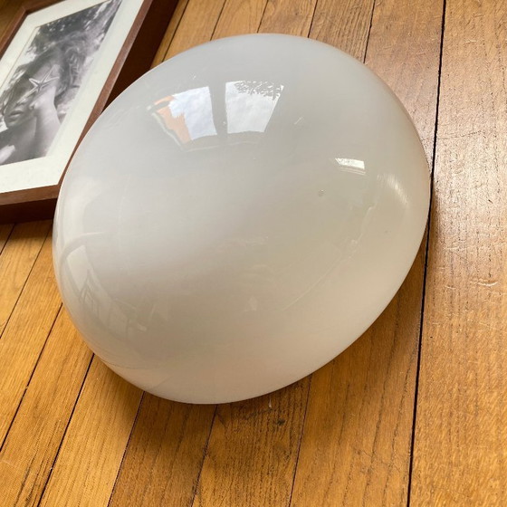 Image 1 of Grande lampada da parete/soffitto semisferica, 30 cm, vetro opalino bianco