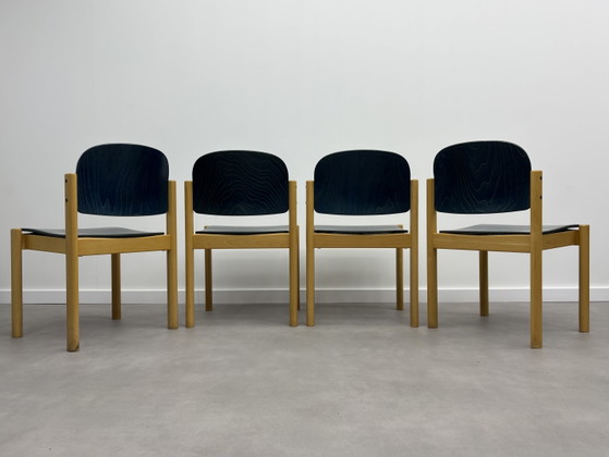 4 x Vintage Kusch & Co Design Stoelen – kusch co, Eetkamerstoelen, Wood (photo 3 of 15)