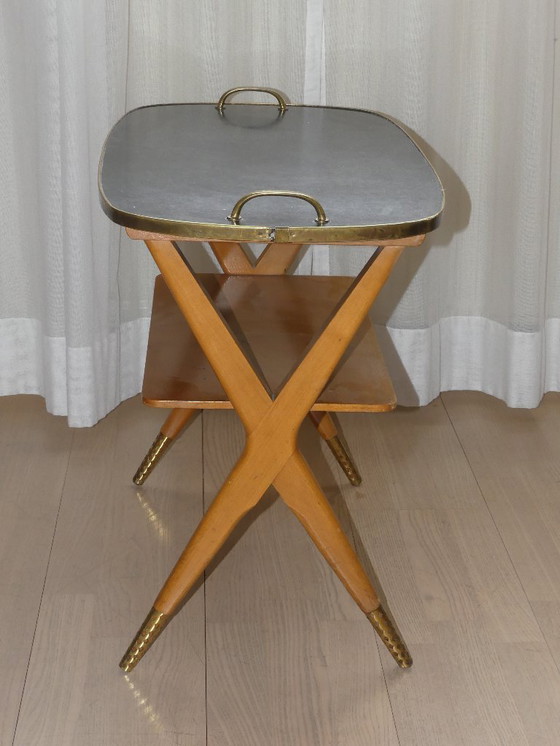 Image 1 of Beistelltisch Ilse Möbel 50er Jahre Resopalplatte UK2aeb