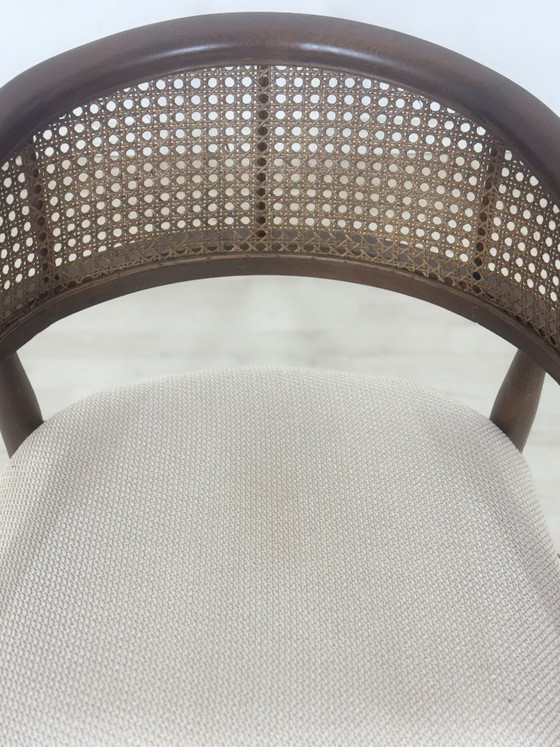 Retro vintage armchair with wickerwork / chair / living room chair / retro armchair – Dining chairs, Wood (photo 6 of 7)