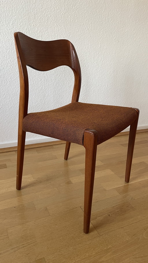 6x Niels Otto Møller model 71 chair
