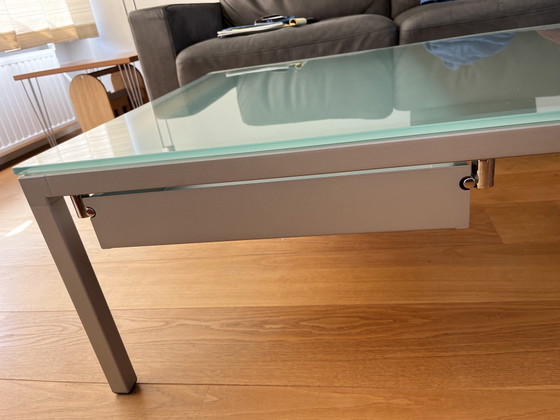 Image 1 of Table basse Desalto Helsinki Design | Verre dépoli et Gris Arctique