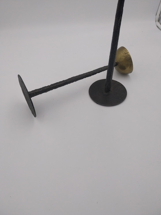 Image 1 of 1 x set of brutalist style candle holders