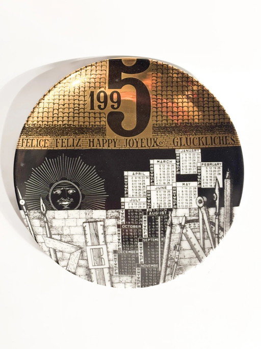 Fornasetti 1995 Keramik-Kalenderteller