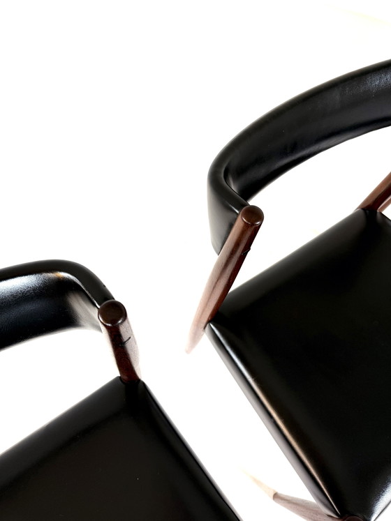 Image 1 of Ensemble de 6 chaises de salle à manger danoises vintage des années 60