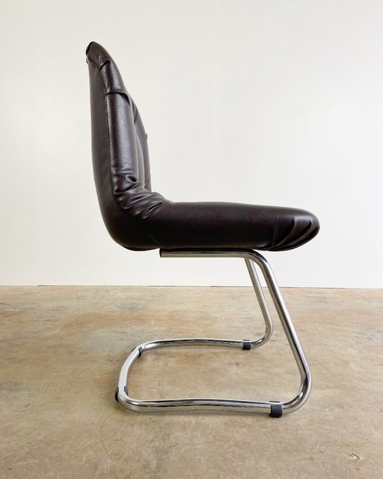 Image 1 of Sedia con struttura tubolare 4x, design anni '70