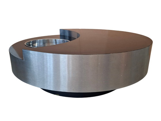Image 1 of Iconische draaibare salontafel "TRG" – Ontworpen door Willy Rizzo, jaren 70