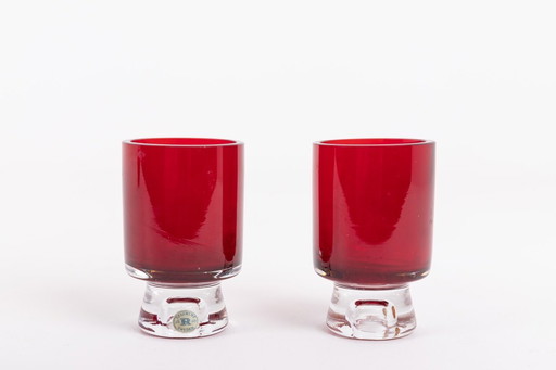 Mid-Century Reijmyre Red Glass Vase Designed by Monica Bratt, 1950’s