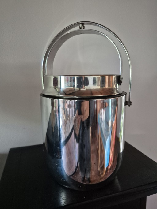 Rare XL Vintage Alfra Alessi Ice Bucket – Mazzeri & Vitale (1960s)