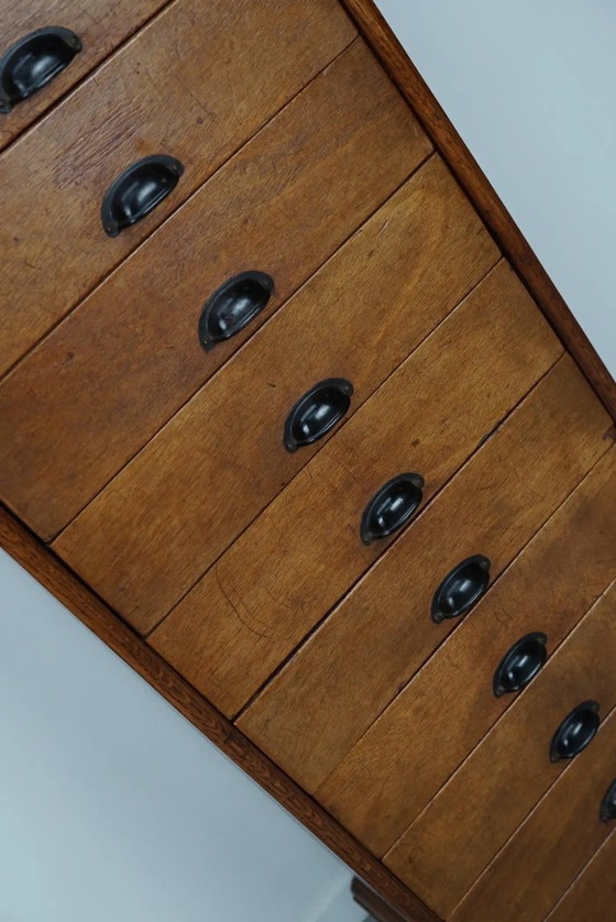 Image 1 of Armario de farmacia/archivador antiguo holandés de madera de álamo, años 50