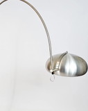 Hala Zeist arc floor lamp, stainless steel, 1980s Dutch design