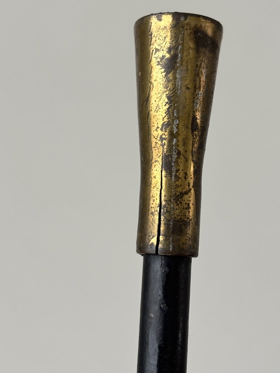 Image 1 of Menorah-Leuchter aus Messing und Metall aus den 1970er Jahren