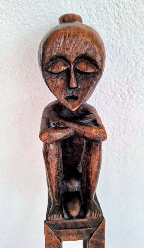Westafrikanischer ritueller Holzstab – Dekorative Objekte, Wood (photo 3 of 7)