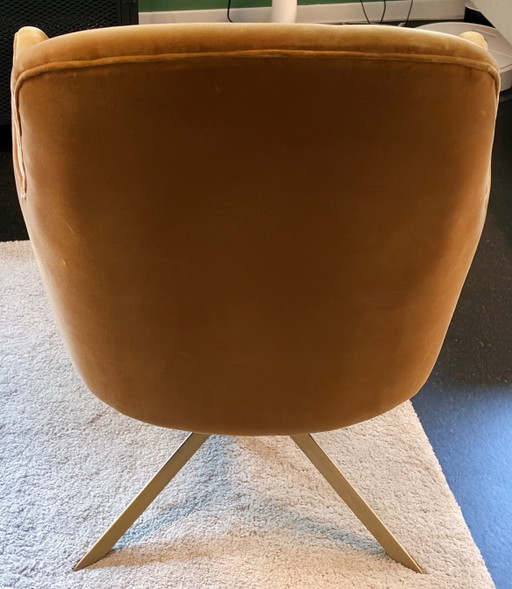 Poltrona lounge Dutchbone Robusto – giallo senape/velluto – fauteuils, Metal, Velvet (photo 2 of 7)