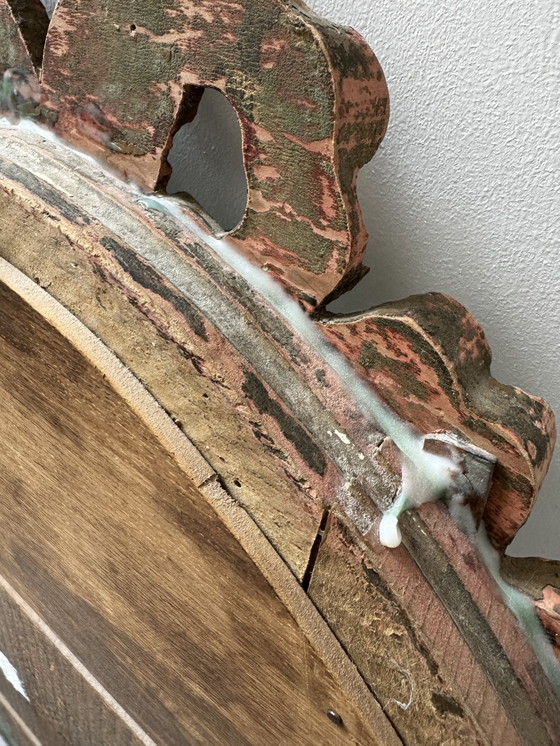 Image 1 of Antique Louis XVI Oval Knot Mirror