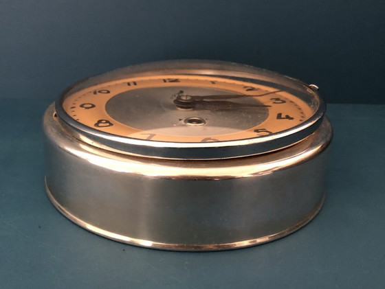 Image 1 of Vintage JAZ “TAMPIC” wandklok – Frans design uit de jaren 50 (mid-century) – Mechanisch uurwerk met 8 dagen gangreserve