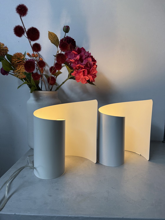 Image 1 of Set of 2 postmodern table lamps by Brilliant Leuchten (model 92760, also known as "Tessa")