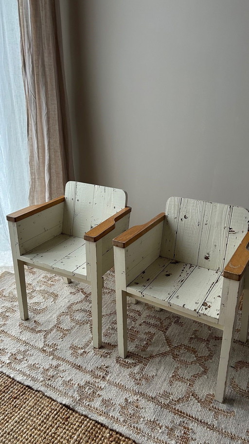 2 chaises hautes Piet Hein Eek