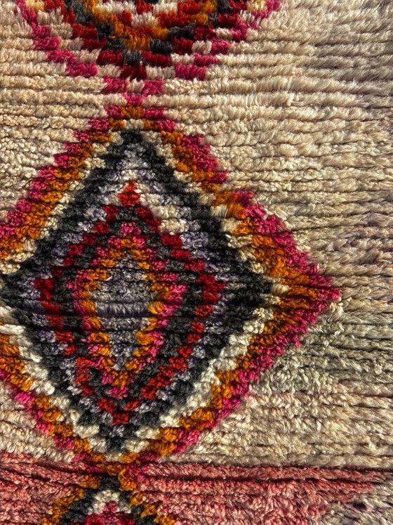 Image 1 of Marokkaanse loper 80 x 300 cm – Handgemaakt wollen Berber haltapijt met geometrisch patroon