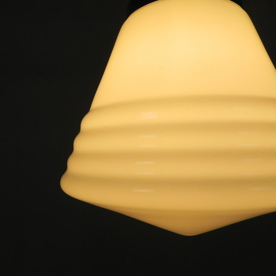 Image 1 of Art Deco hanglamp met opaline kap, jaren 30