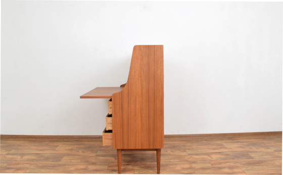 Image 1 of Mid Century Deense teakhouten secretaire van Gunnar Nielsen voor Tibergaard, 1960S.