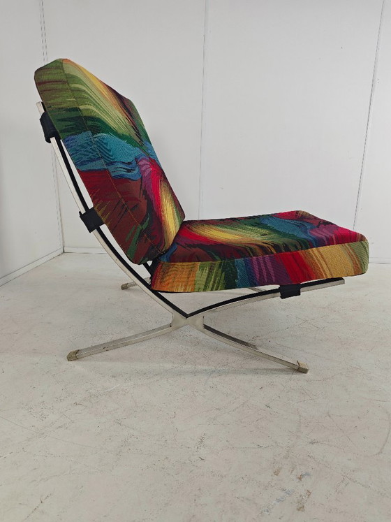 Poltrone Colorate Uniche - Set Di 2 - Ispirate Alla Barcelona Chair – Textile, Chrome (photo 6 of 11)