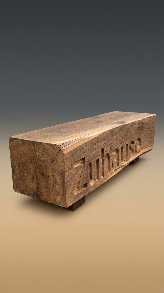 Bank Zuhause Eichenbalken – Dekorative Objekte, Wood (photo 7 of 7)