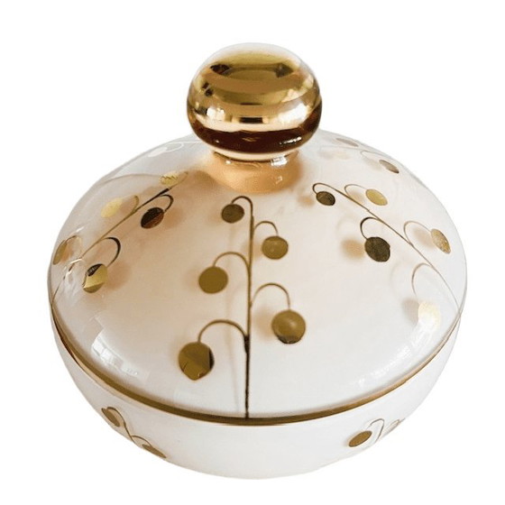 Image 1 of Scatola per gioielli in vetro rosa chiaro De Rupel 1950