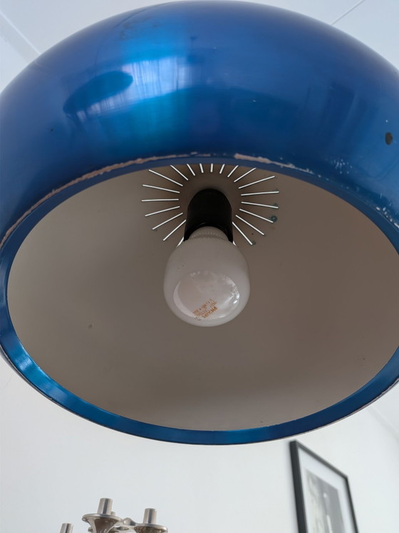 Jo Hammerborg Medio pendant lights for by Fog & Mørup in 1966, Pendant lamps, Aluminium, Blue (photo 8 of 13)