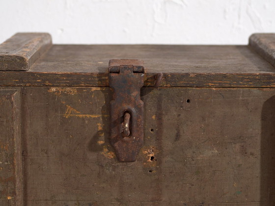 Petit coffre ancien vert olive (c.1920) #26 – Commodes, Rustic (photo 20 of 34)