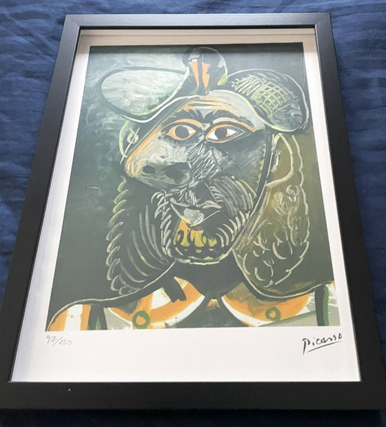 Pablo Picasso (1881-1973) - Man Buste – Litho's & Zeefdrukken, Paper (photo 4 of 5)