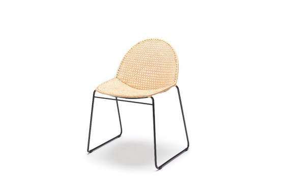 Chaise Reef par Jacob Berg (DK) – Feelgood Designs, Chaises de salle à manger, Metal, Rattan (photo 4 of 5)
