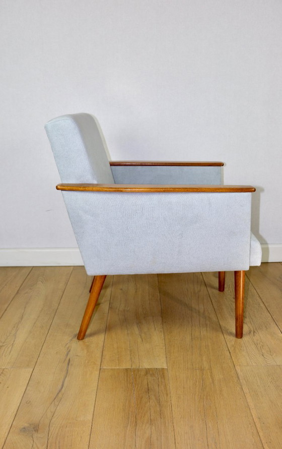 Fauteuil loft Art Déco vintage - ciel bleu – Axel Concept, Wood (photo 7 of 11)