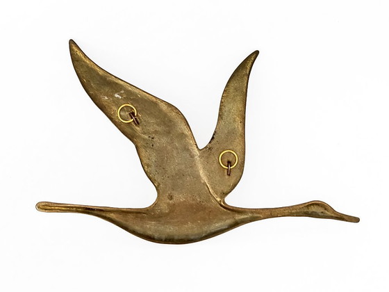 Image 1 of decorazione da parete anatre vintage in ottone