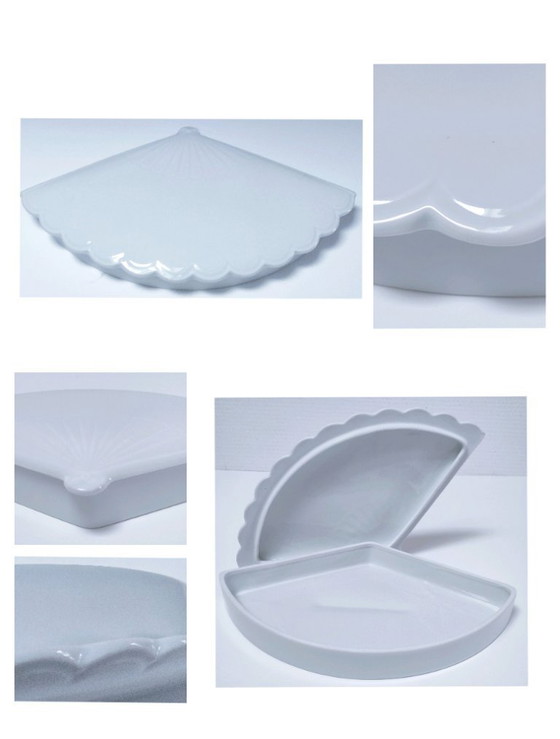 Image 1 of Scatola a forma di ventaglio, porcellana di Limoges