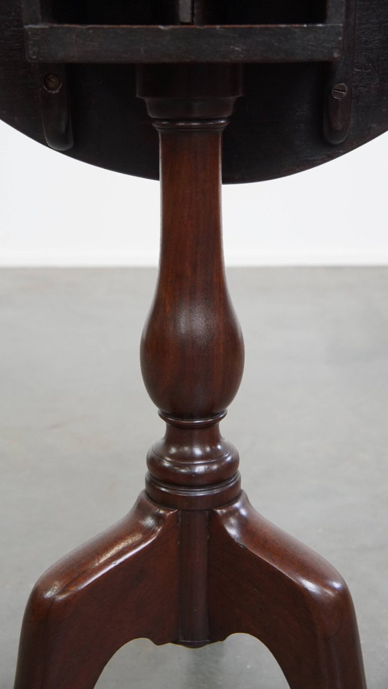 Image 1 of Antiker englischer runder offener Vogelkäfig mit kippbarer Tischplatte/Weintisch