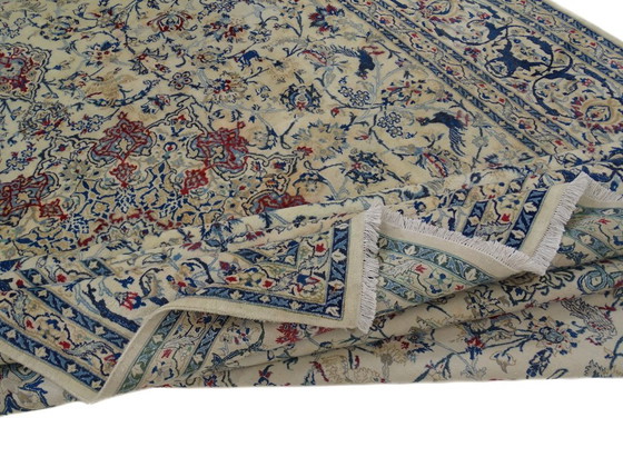 Image 1 of Tapis persan XXL Nain en soie - 495 x 337 cm - Noué à la main