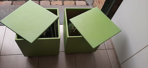 2 contenitori portaoggetti su ruote